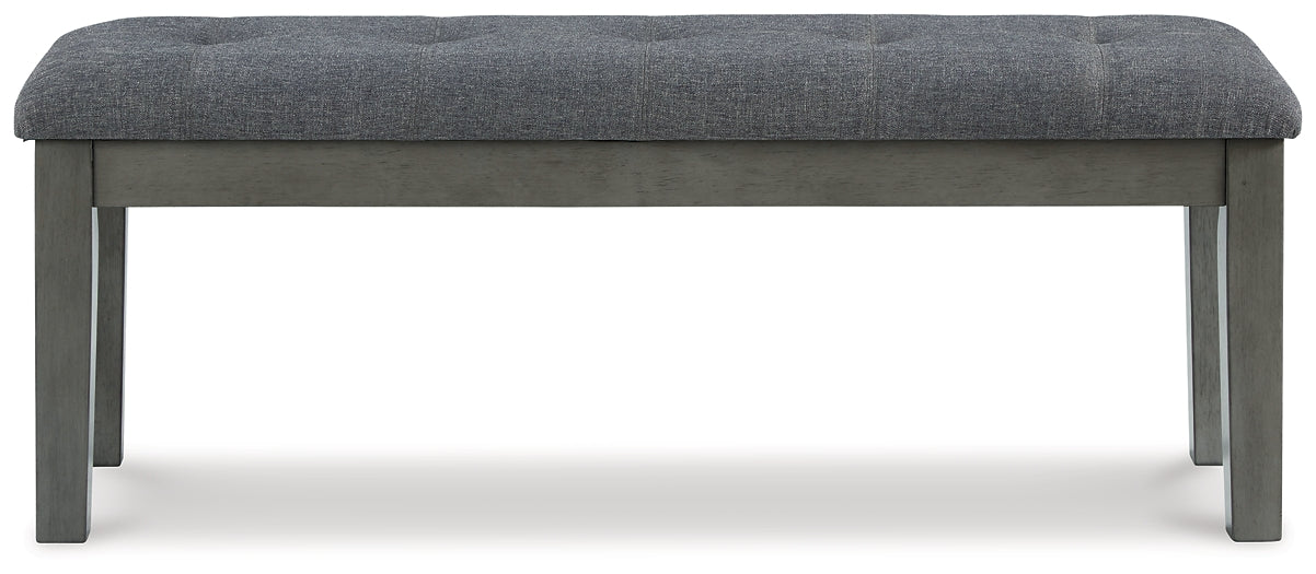 Hallanden Dining Table and 4 Chairs and Bench with Storage Milwaukee Furniture of Chicago - Furniture Store in Chicago Serving Humbolt Park, Roscoe Village, Avondale, & Homan Square