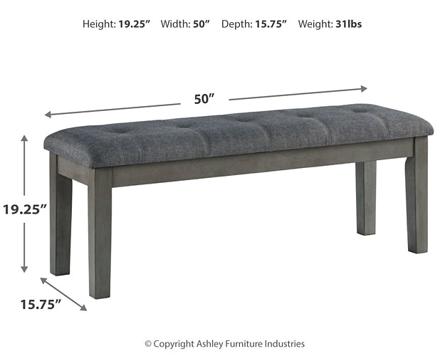 Hallanden Dining Table and 4 Chairs and Bench with Storage Milwaukee Furniture of Chicago - Furniture Store in Chicago Serving Humbolt Park, Roscoe Village, Avondale, & Homan Square