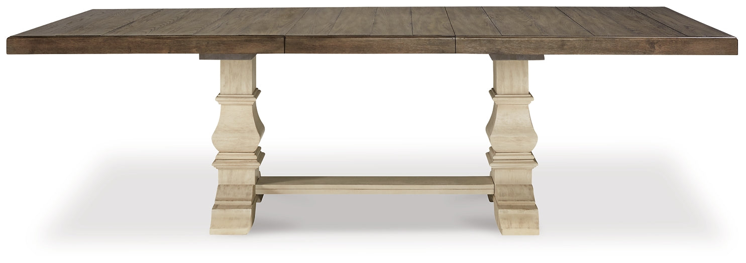 Bolanburg Dining Table and 8 Chairs with Storage Milwaukee Furniture of Chicago - Furniture Store in Chicago Serving Humbolt Park, Roscoe Village, Avondale, & Homan Square