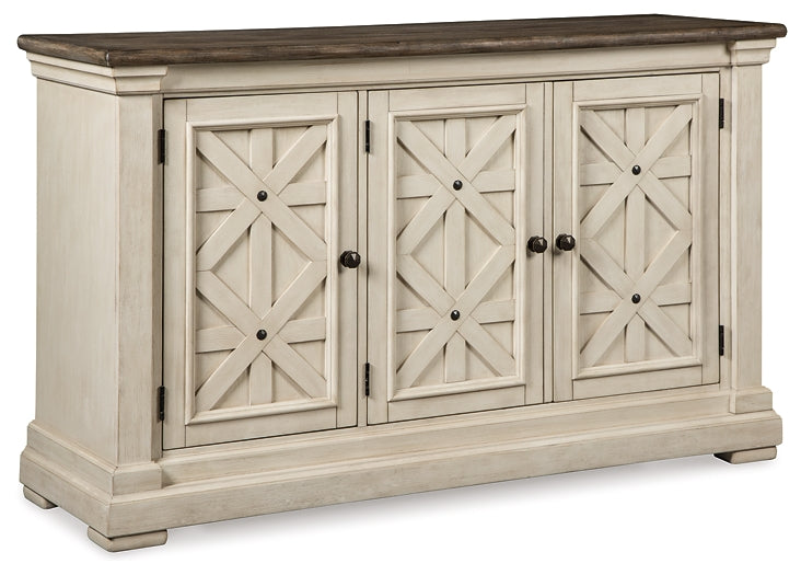 Bolanburg Dining Table and 8 Chairs with Storage Milwaukee Furniture of Chicago - Furniture Store in Chicago Serving Humbolt Park, Roscoe Village, Avondale, & Homan Square