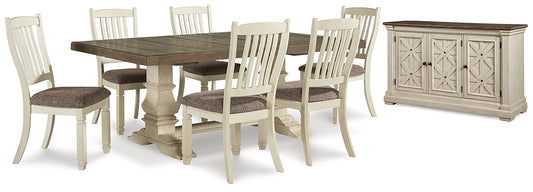Bolanburg Dining Table and 6 Chairs with Storage Milwaukee Furniture of Chicago - Furniture Store in Chicago Serving Humbolt Park, Roscoe Village, Avondale, & Homan Square