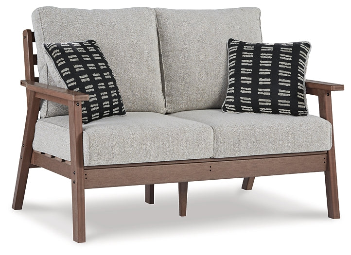 Emmeline Outdoor Loveseat with Coffee Table Milwaukee Furniture of Chicago - Furniture Store in Chicago Serving Humbolt Park, Roscoe Village, Avondale, & Homan Square