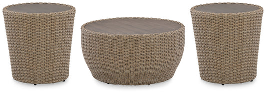 Danson Outdoor Coffee Table with 2 End Tables Milwaukee Furniture of Chicago - Furniture Store in Chicago Serving Humbolt Park, Roscoe Village, Avondale, & Homan Square