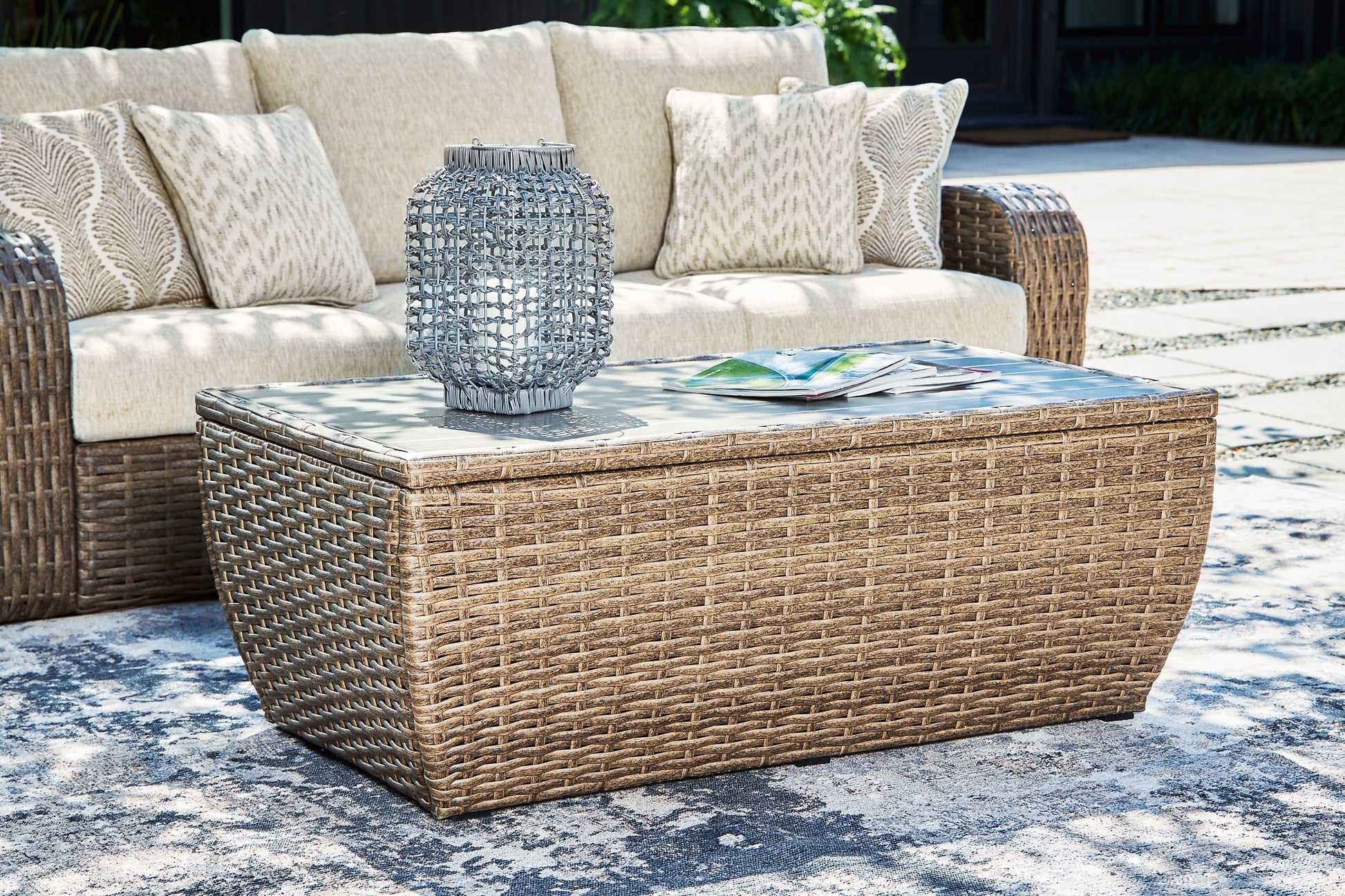 Sandy Bloom Outdoor Coffee Table with 2 End Tables Milwaukee Furniture of Chicago - Furniture Store in Chicago Serving Humbolt Park, Roscoe Village, Avondale, & Homan Square