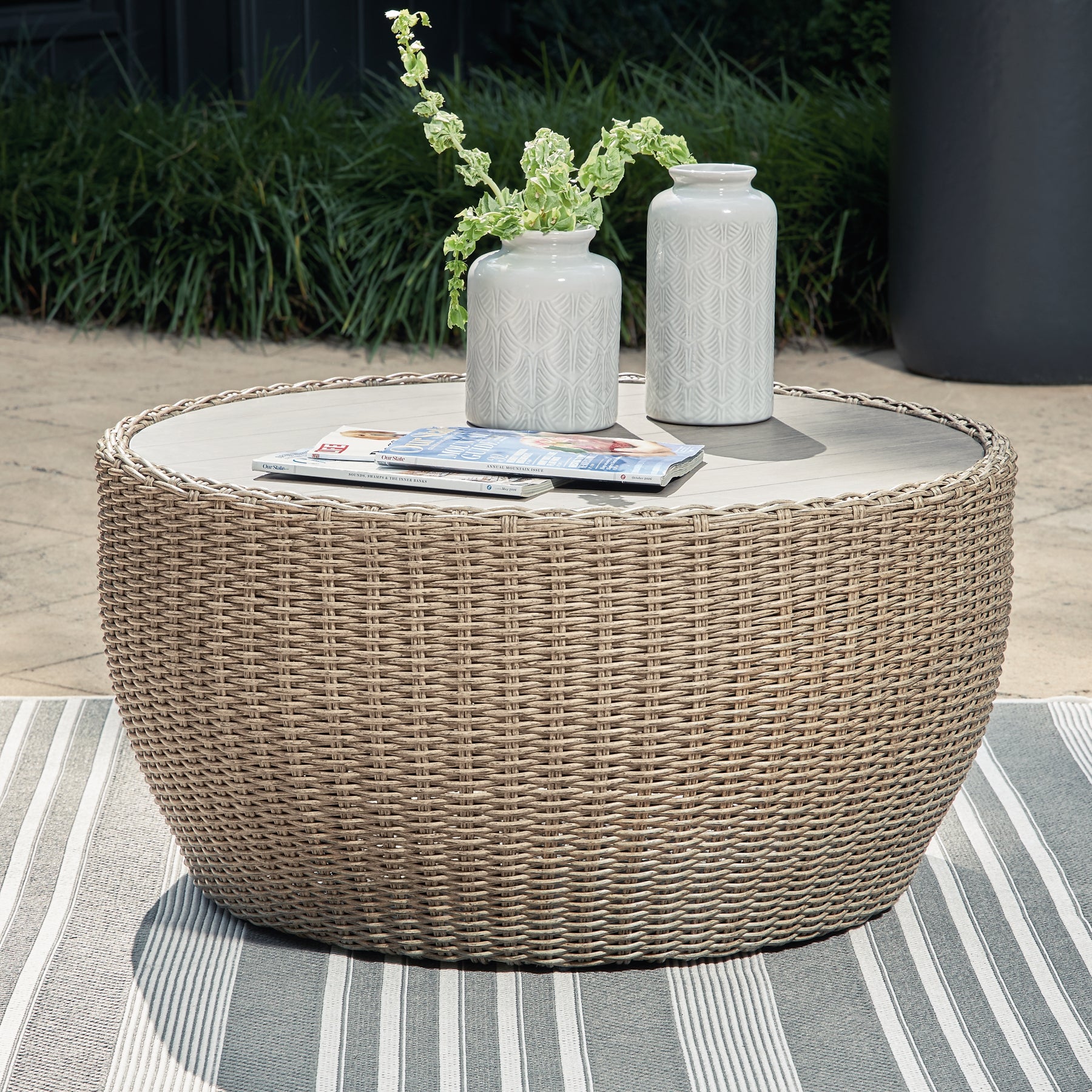 Danson Outdoor Coffee Table with End Table Milwaukee Furniture of Chicago - Furniture Store in Chicago Serving Humbolt Park, Roscoe Village, Avondale, & Homan Square