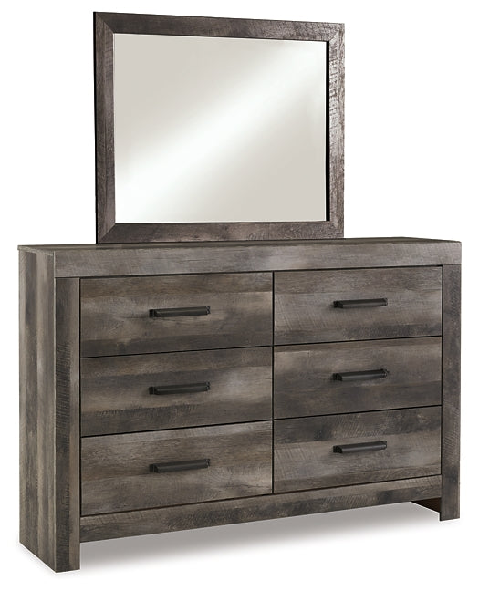 Wynnlow King Crossbuck Panel Bed with Mirrored Dresser and 2 Nightstands Milwaukee Furniture of Chicago - Furniture Store in Chicago Serving Humbolt Park, Roscoe Village, Avondale, & Homan Square