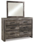 Wynnlow Queen Crossbuck Panel Bed with Mirrored Dresser, Chest and 2 Nightstands Milwaukee Furniture of Chicago - Furniture Store in Chicago Serving Humbolt Park, Roscoe Village, Avondale, & Homan Square