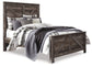 Wynnlow Queen Crossbuck Panel Bed with Mirrored Dresser, Chest and 2 Nightstands Milwaukee Furniture of Chicago - Furniture Store in Chicago Serving Humbolt Park, Roscoe Village, Avondale, & Homan Square