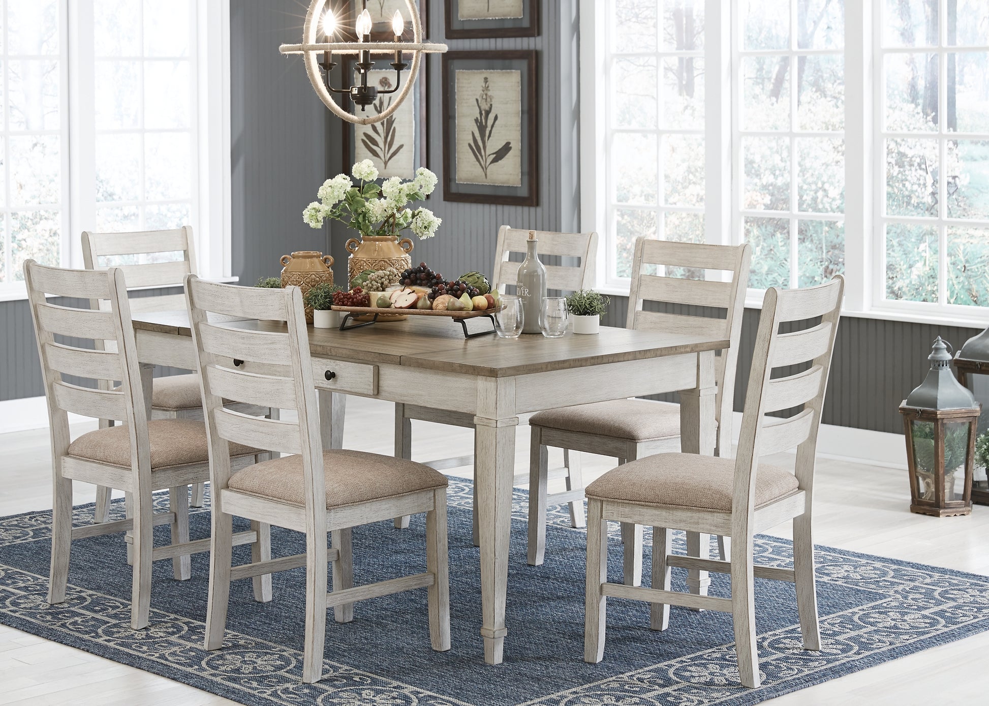 Skempton Dining Table and 6 Chairs Milwaukee Furniture of Chicago - Furniture Store in Chicago Serving Humbolt Park, Roscoe Village, Avondale, & Homan Square