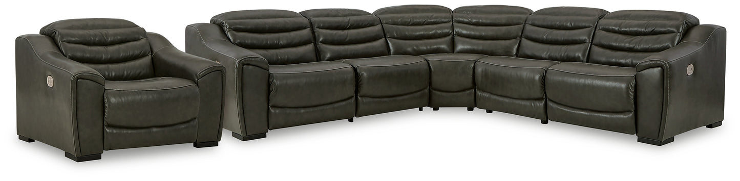 Center Line 5-Piece Sectional with Recliner Milwaukee Furniture of Chicago - Furniture Store in Chicago Serving Humbolt Park, Roscoe Village, Avondale, & Homan Square