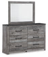 Bronyan Queen Panel Bed with Mirrored Dresser Milwaukee Furniture of Chicago - Furniture Store in Chicago Serving Humbolt Park, Roscoe Village, Avondale, & Homan Square