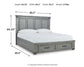 Russelyn California King Storage Bed with Mirrored Dresser