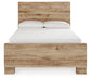 Hyanna Full Panel Bed with Storage with Mirrored Dresser