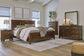 Danabrin California King Panel Bed with Mirrored Dresser and 2 Nightstands